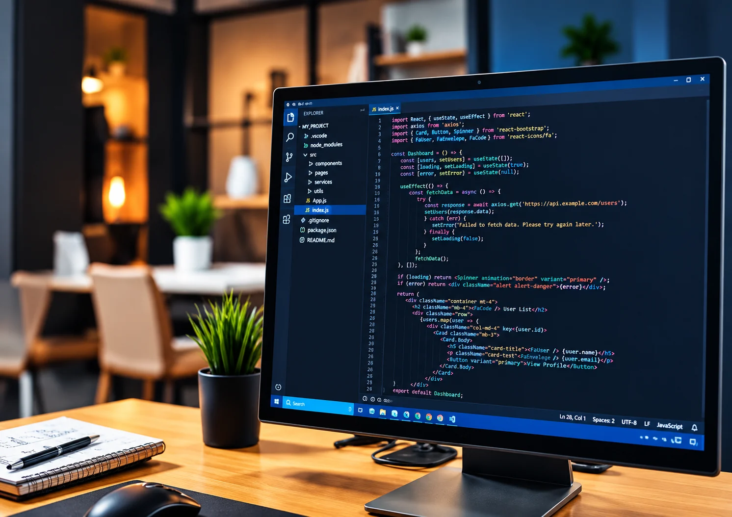 Software development and coding workstation