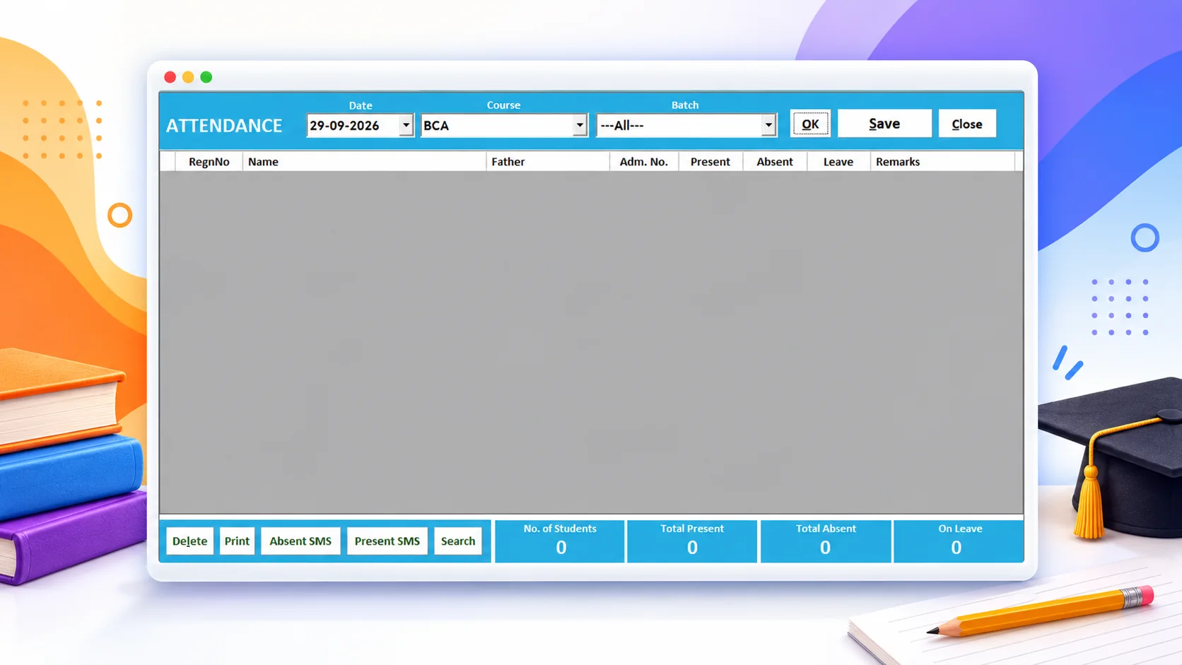 Edu Plus student attendance management software professional software screenshot