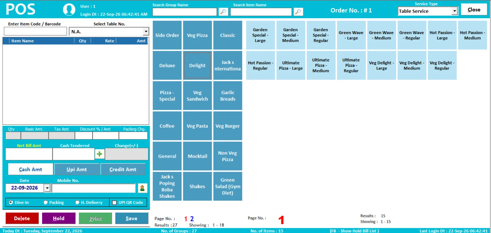 WinStar Restaurant POS Billing Software in India
