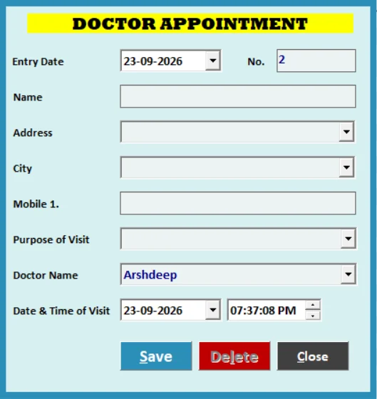 Doctor appointment booking and scheduling in Smart Clinic 2.0