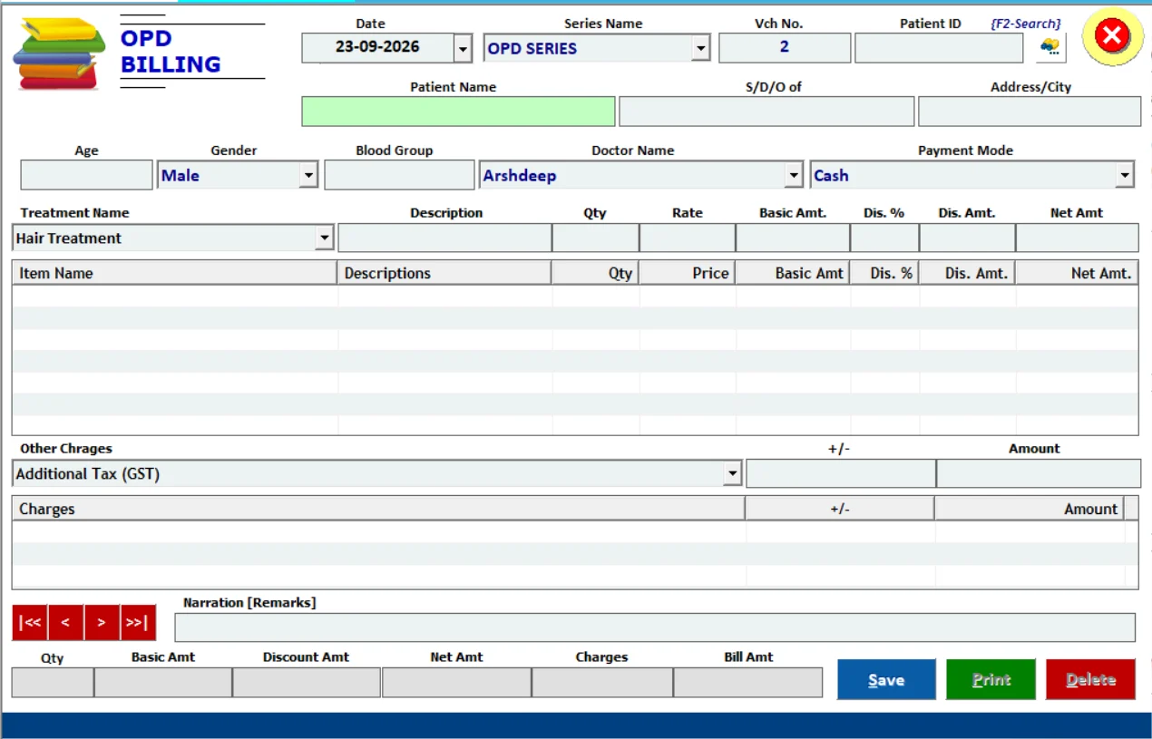 Smart Clinic 2.0 OPD billing software for clinics