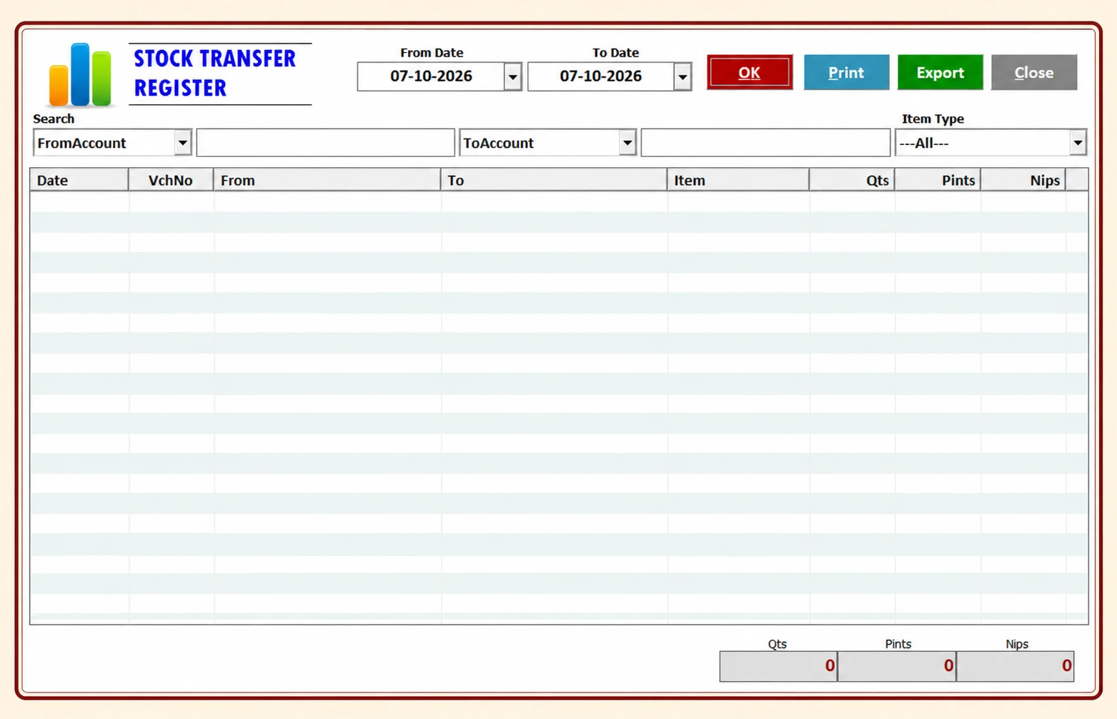 METRO metro godown stock report software visual