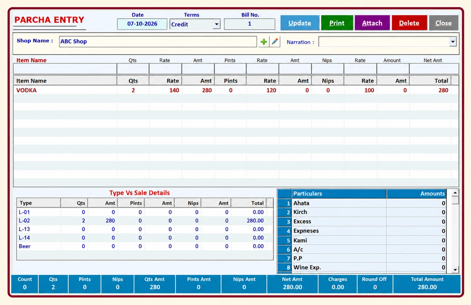 METRO metro liquor parcha entry software software visual