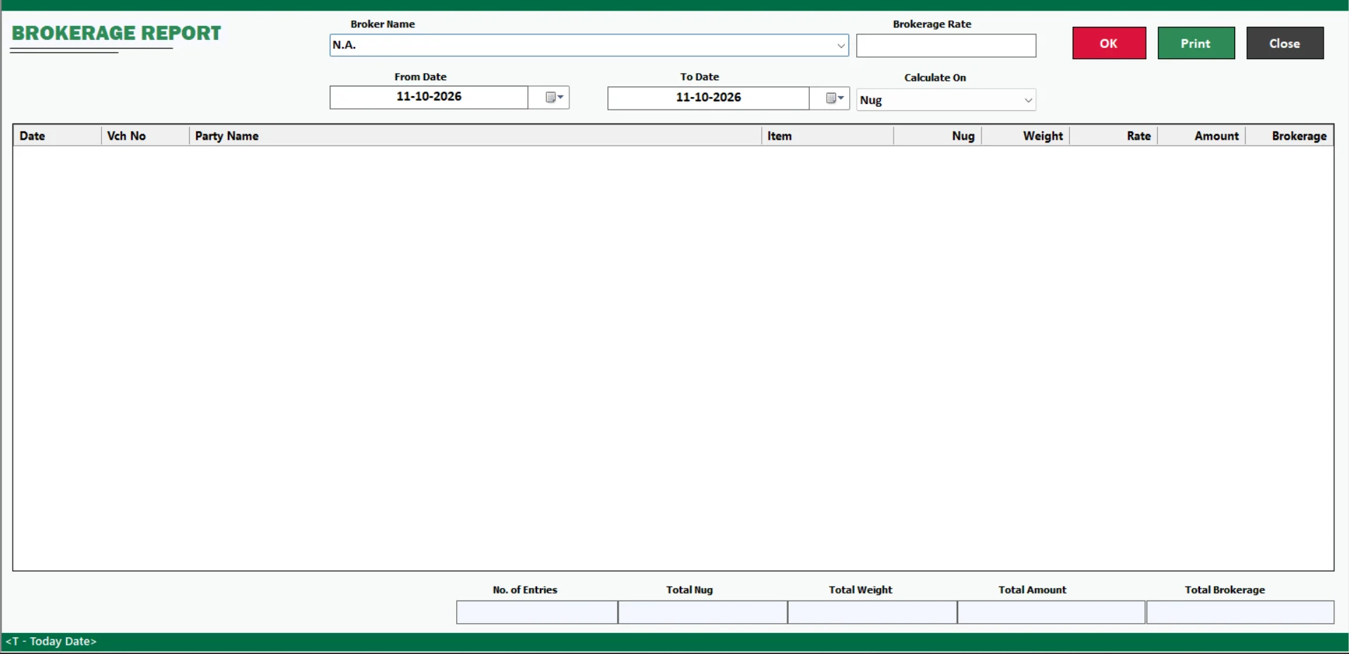Solvent Plant Software – Maintain Clear Sales Records – original software screen